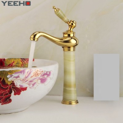 Hand face wash basin mixer tap artistic brass single handle bathroom sink faucet