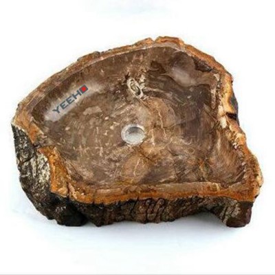 High quality fossil wood stone wash basin sink