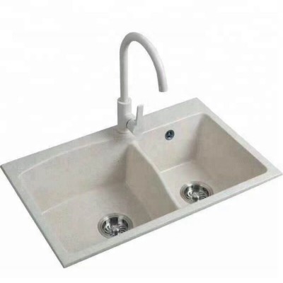 Double bowl undermount artificial stone quartz kitchen sink