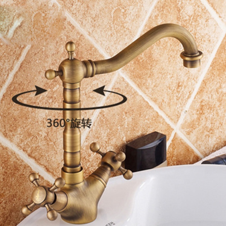 Unique indoor brass black golden basin mixer stand antique sink faucet tap for the bathroom